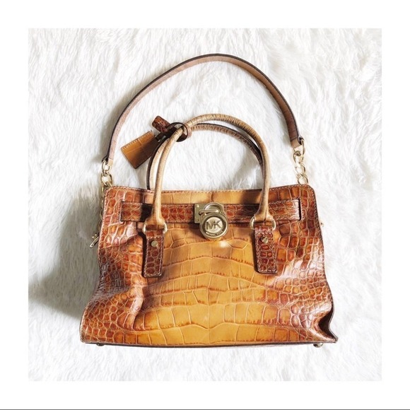 Michael Kors VTG Classic Hamilton Tumbled Leather Bag EUC - Picture 7 of 8